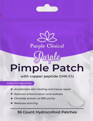 Purple pimple patches with copper peptides